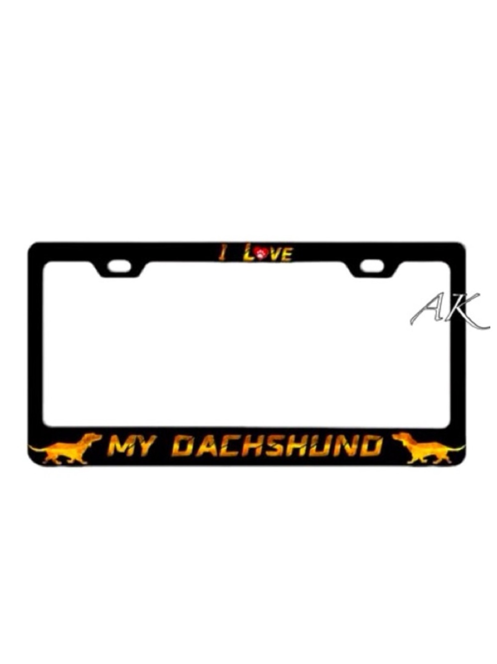 Dachshund License Plate Frame 🐾 Doxie Wiener